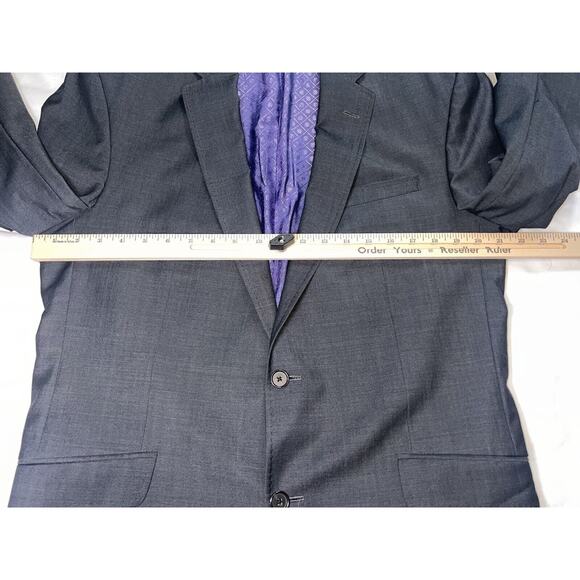 Ted Baker Endurance Blazer Size 44L Gray Jarrett 100% Wool Sportscoat Business - Picture 7 of 16